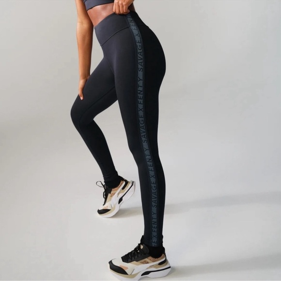 Savage X Fenty Main Player High Waisted Active Yoga Workout Black Legging 3X - Picture 12 of 16